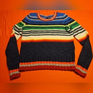 American Eagle Outfitters Striped Chunky Sweater Unisex Small E.U.C.
